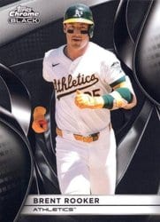2025 Topps Chrome Black Base Set Brent Rooker #90 card