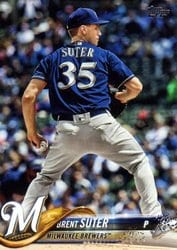 2018 Topps Update Base Set Brent Suter #US291 card
