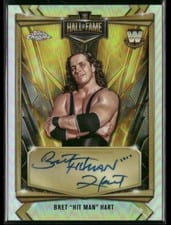 2026 Topps Chrome WWE Hall of Fame Autographs Bret "Hit Man" Hart #HOF-BH card