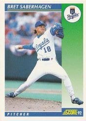 1992 Score Base Set Bret Saberhagen #6 card