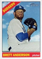 2015 Topps Heritage Base Set Brett Anderson #696 card