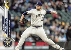 2020 Topps Update Base Set Brett Anderson #U-275 card