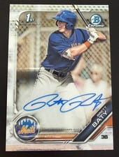 2019 Bowman Draft Chrome Picks Autograph Brett Baty #CDA-BB card