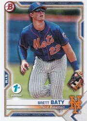2021 Bowman 1st Edition Base Set Brett Baty #BP-67 card