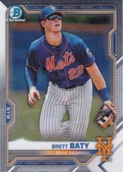 2021 Bowman Chrome Prospects Brett Baty #BCP-67 card
