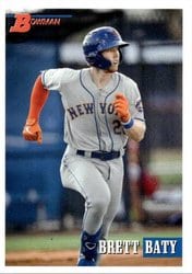 2021 Bowman Heritage Base Set Brett Baty #107 card