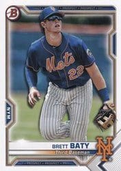 2021 Bowman Prospects Brett Baty #BP-67 card
