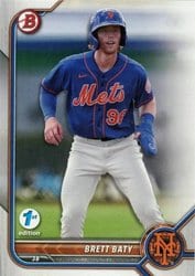 2022 Bowman 1st Edition Base Set Brett Baty #BPPF-5 card