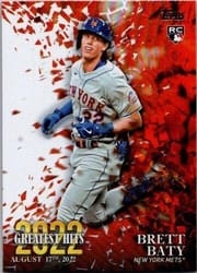2023 Topps 2022's Greatest Hits Brett Baty #22GH-3 card