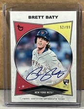 2023 Topps Brooklyn Collection Autographs Brett Baty #AC-BBA card