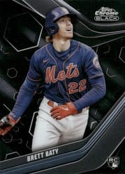 2023 Topps Chrome Black Base Set Brett Baty #18 card