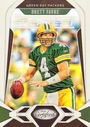 2020 Panini Certified The Greatest Brett Favre #G-BF card