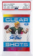 2021 Panini Illusions Clear Shots Signatures Brett Favre #CS-11 card
