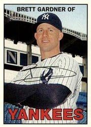 2016 Topps Heritage Base Set Brett Gardner #382 card