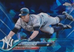 2018 Topps Chrome Sapphire Edition Base Set Brett Gardner #204 card