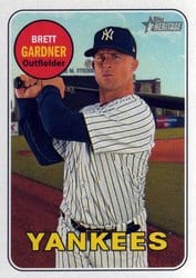 2018 Topps Heritage Base Set Brett Gardner #215 card