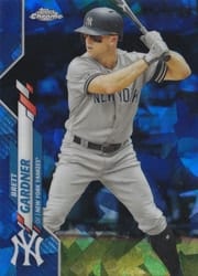 2020 Topps Chrome Sapphire Edition Base Set Brett Gardner #614 card