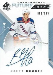 2018-19 SP Authentic Base Set Brett Howden #202 card