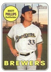 2018 Topps Heritage Base Set Brett Phillips #283 card