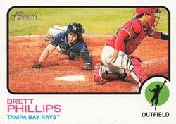 2022 Topps Heritage Base Set Brett Phillips #28 card