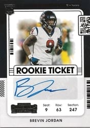 2021 Panini Contenders Base Set Brevin Jordan #214 card