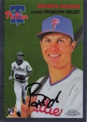 2023 Topps Chrome Platinum Anniversary Base Set Brewer Hicklen #128 card
