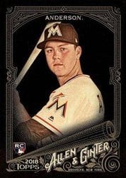 2018 Topps Allen & Ginter X Base Set Brian Anderson #237 card