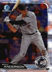 2019 Bowman Chrome Base Set Brian Anderson #77 card
