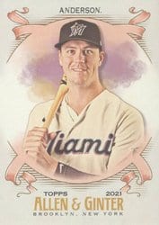 2021 Topps Allen & Ginter Base Set Brian Anderson #199 card