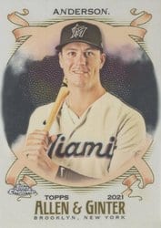 2021 Topps Allen & Ginter Chrome Base Set Brian Anderson #199 card