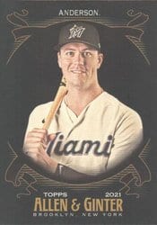2021 Topps Allen & Ginter X Base Set Brian Anderson #199 card