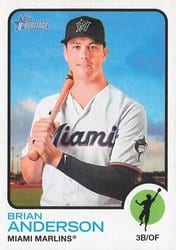 2022 Topps Heritage Base Set Brian Anderson #574 card