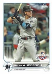 2022 Topps Opening Day Base Set Brian Anderson #218 card