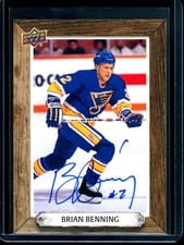2024-25 Upper Deck Engrained Icons Beehive Portrait Signatures Brian Benning #BH-BN card