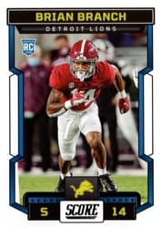 2023 Score Base Set Brian Branch #380 card
