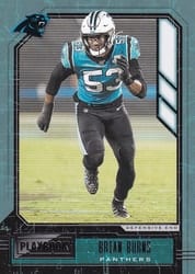 2020 Panini Playbook Base Set Brian Burns #80 card