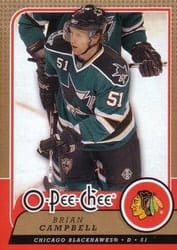 2008-09 O-Pee-Chee Base Set Brian Campbell #415 card