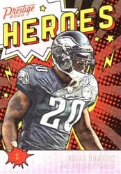 2020 Panini Prestige Heroes Brian Dawkins #HE-BD card