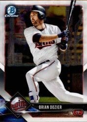 2018 Bowman Chrome Base Set Brian Dozier #90 card