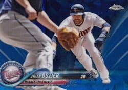 2018 Topps Chrome Sapphire Edition Base Set Brian Dozier #130 card