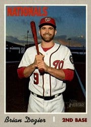 2019 Topps Heritage Base Set Brian Dozier #529 card