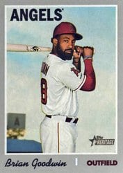 2019 Topps Heritage Base Set Brian Goodwin #550 card