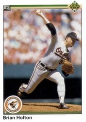 1990 Upper Deck Base Set Brian Holton #175 card