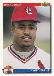 1992 Upper Deck Base Set Brian Jordan #3 card