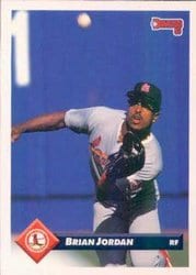 1993 Donruss Base Set Brian Jordan #442 card