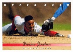 1993 Upper Deck Base Set Brian Jordan #596 card