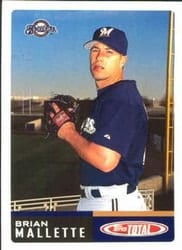 2002 Topps Total Base Set Brian Mallette #96 card