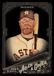 2018 Topps Allen & Ginter X Base Set Brian McCann #125 card