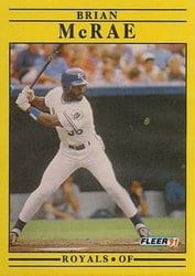 1991 Fleer Base Set Brian McRae #563 card