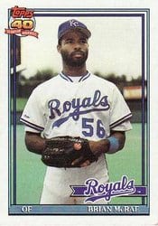 1991 Topps Base Set Brian McRae #222 card